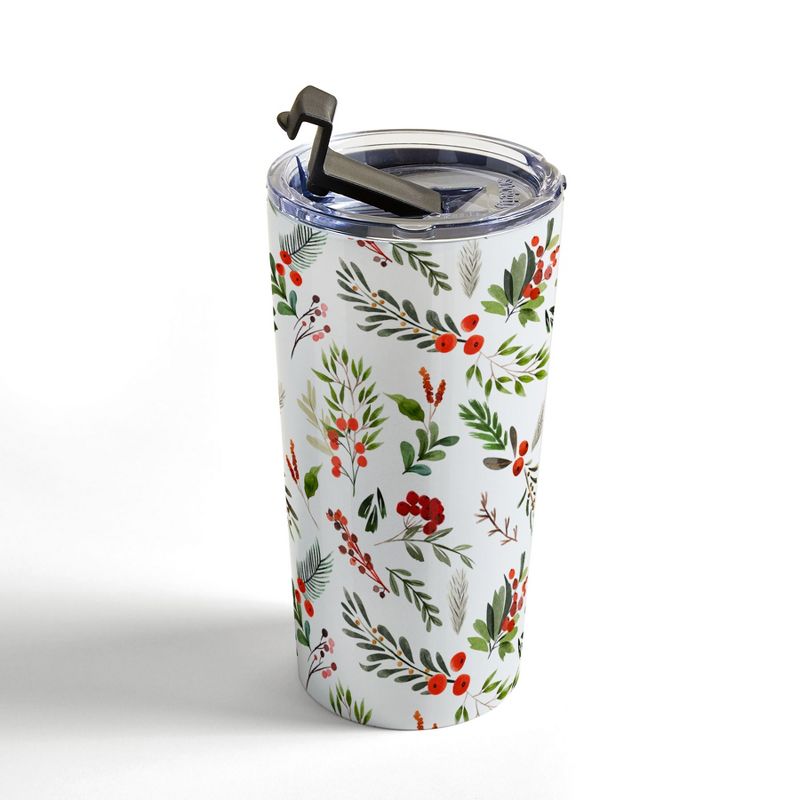 Marta Barragan Camarasa Christmas Botany 001 Travel Mug 20 oz Stainless Steel Travel Mug - Deny Designs