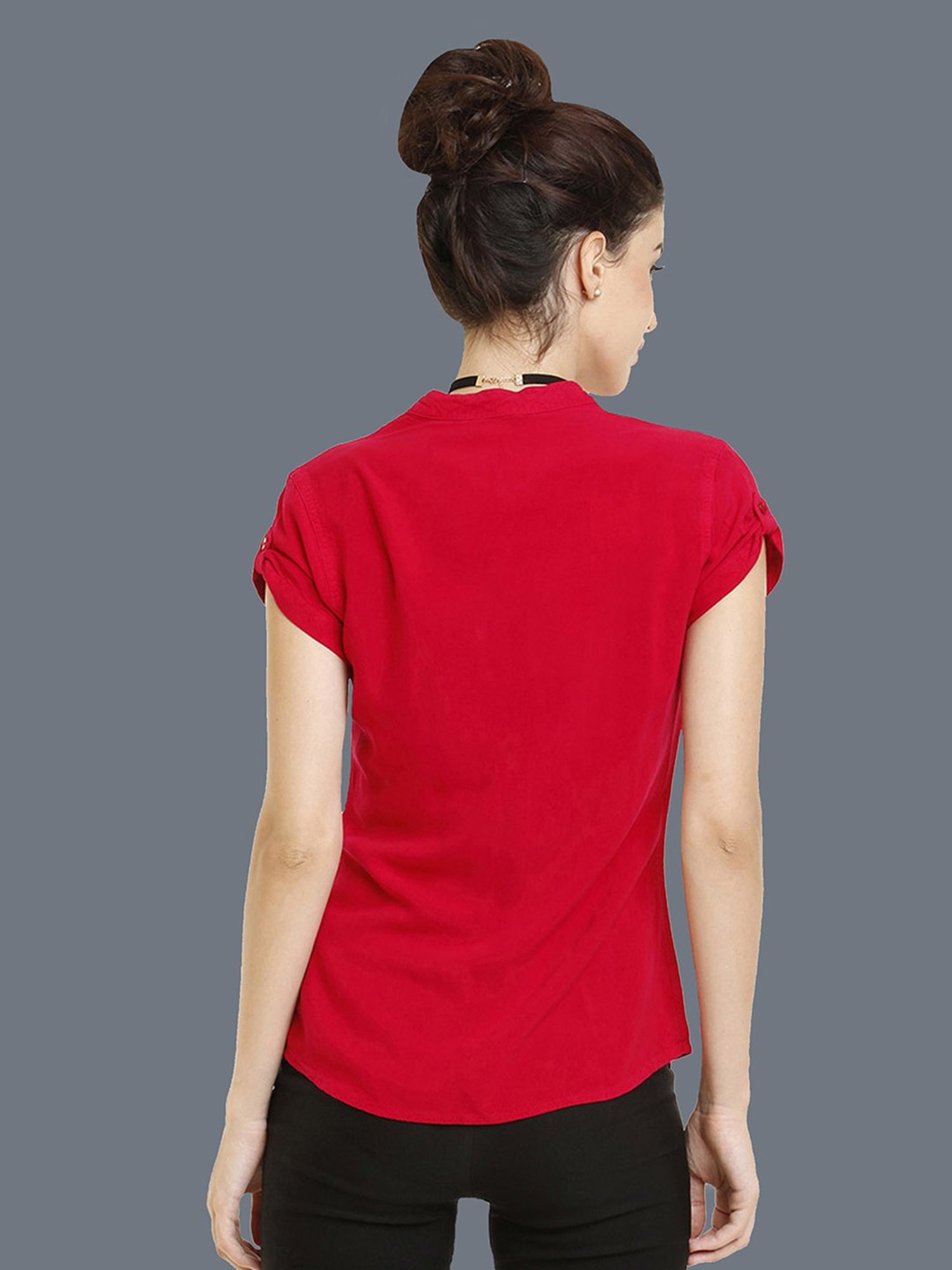 Identiti Red Regular Fit Shirt