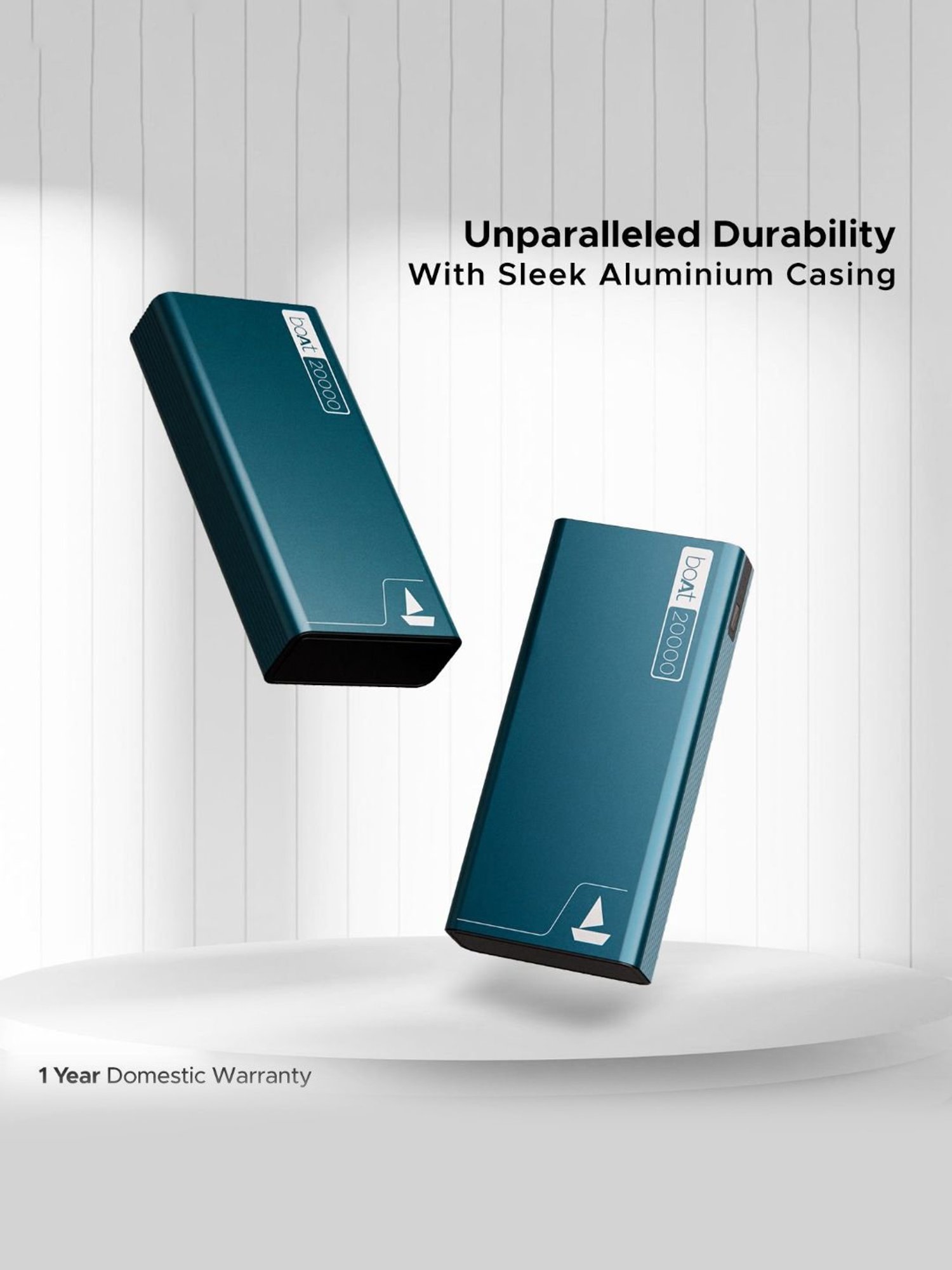 Boat Energyshroom PB400 20000mAh Powerbank with Smart IC Protection, 22.5W Fast Charging (Blue)