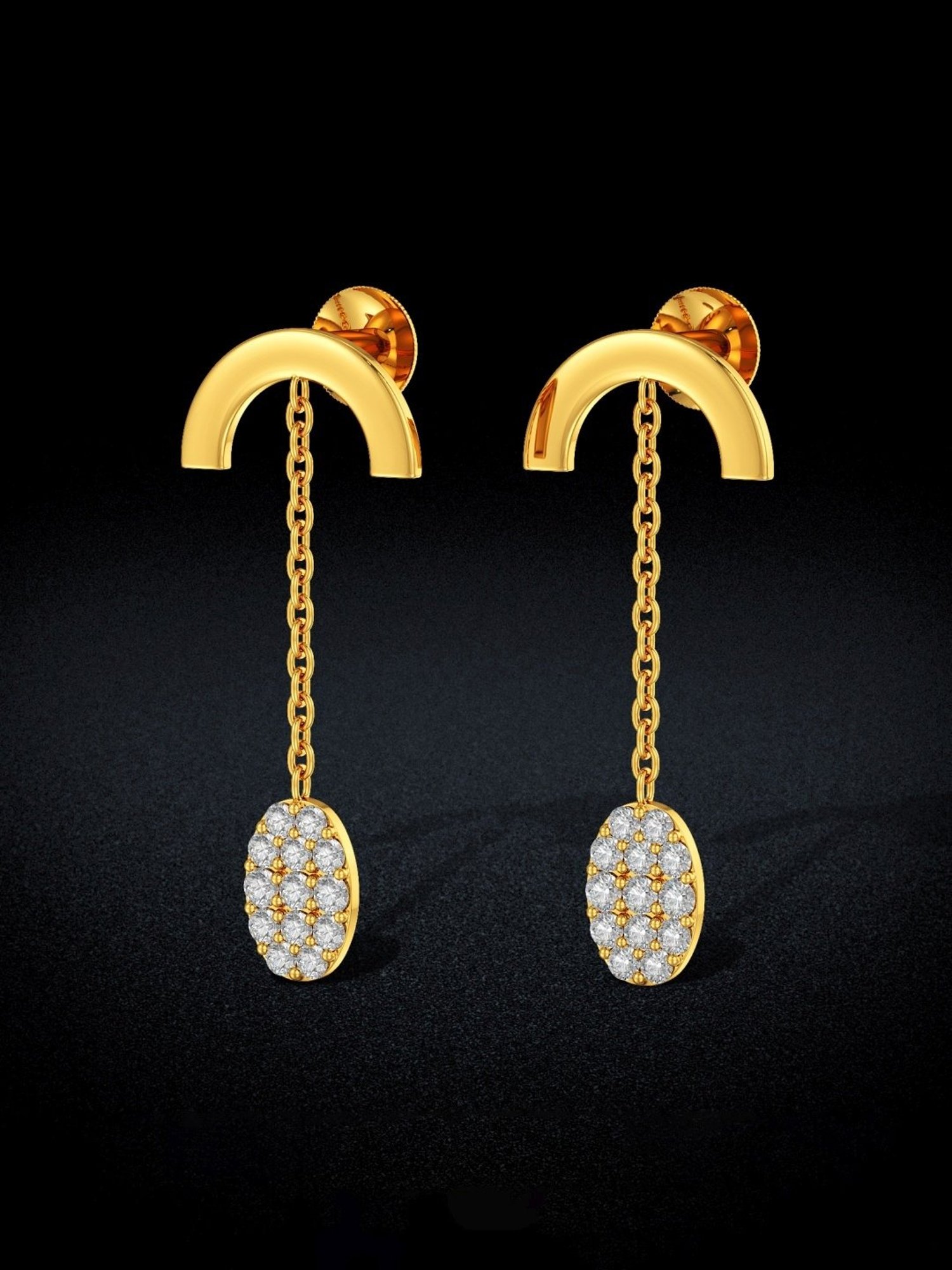Joyalukkas 22k Gold Effulged Drop Earrings for Women