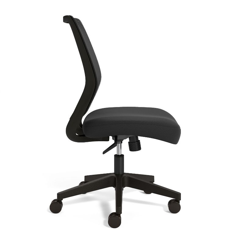 Union & Scale Essentials Mesh Back Fabric Task Chair, Black (UN59378) 