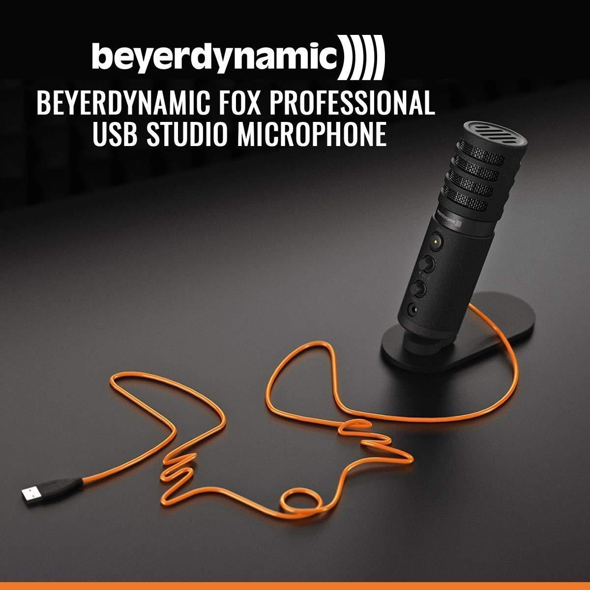 Beyerdynamic FOX professional USB Studio Microphone with Beyerdynamic DT770 Pro 80 ohm Headphones and Accessory Bundle