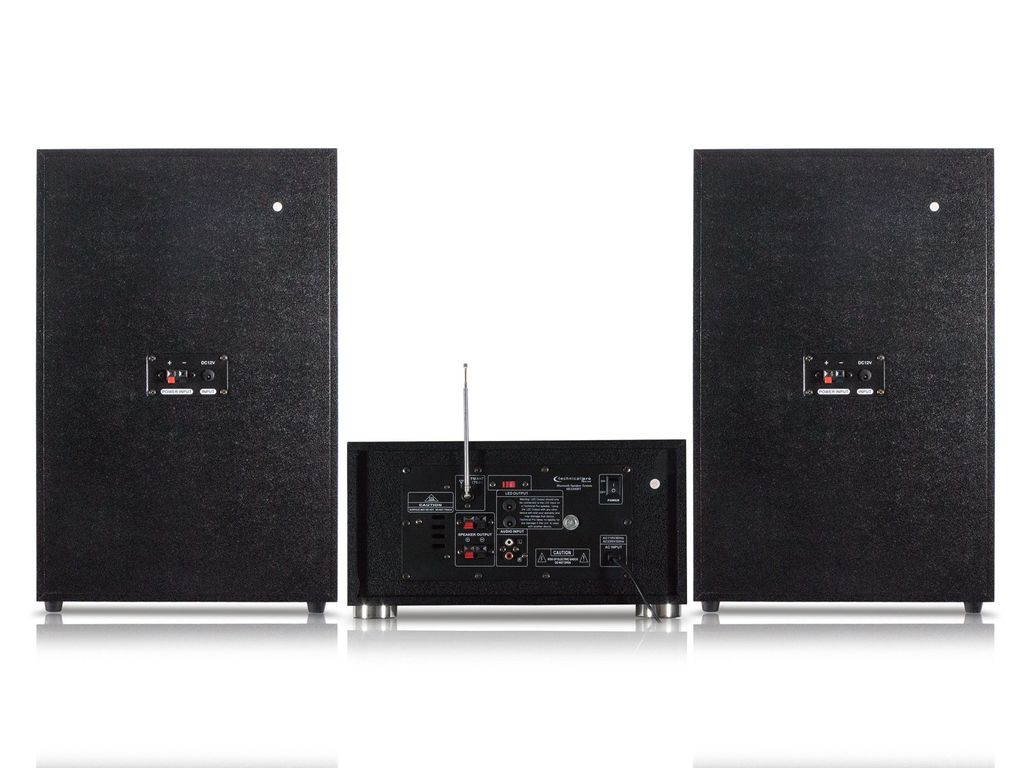 Technical Pro MS1000BT 10" Bluetooth LED Home Entertainment Speaker System withFitted out with an amplifier, two satellite speakers, a remote control, & a wireless microphone