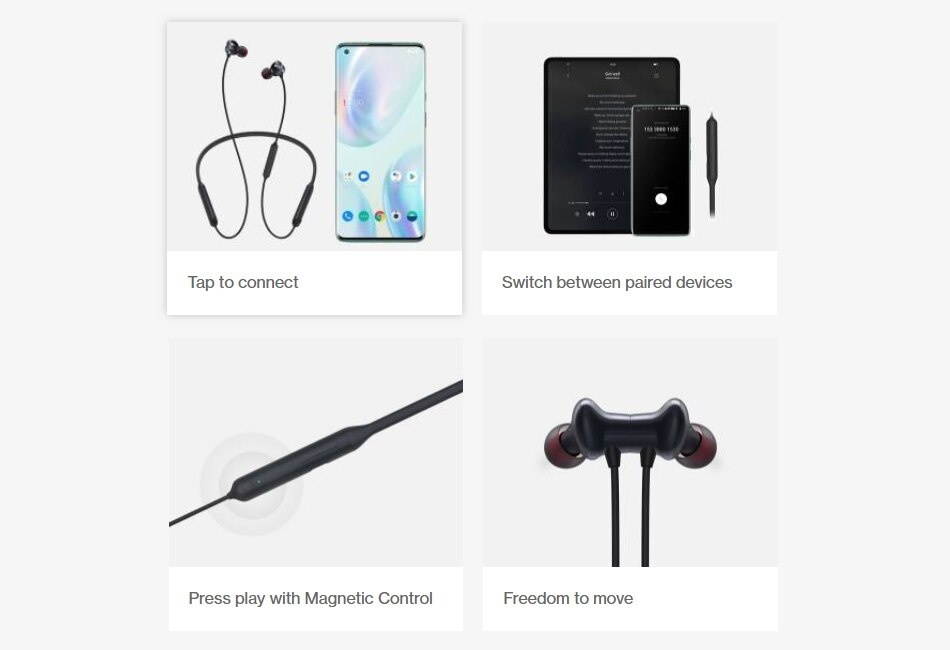 Original OnePlus Bullets Wireless Z Bluetooth 5.0 Earphones 110ms Quick Pair AAC Dynamic Magnetic Control For Smart Cell Phone (Charge for 10 minutes, enjoy for 10 hours)