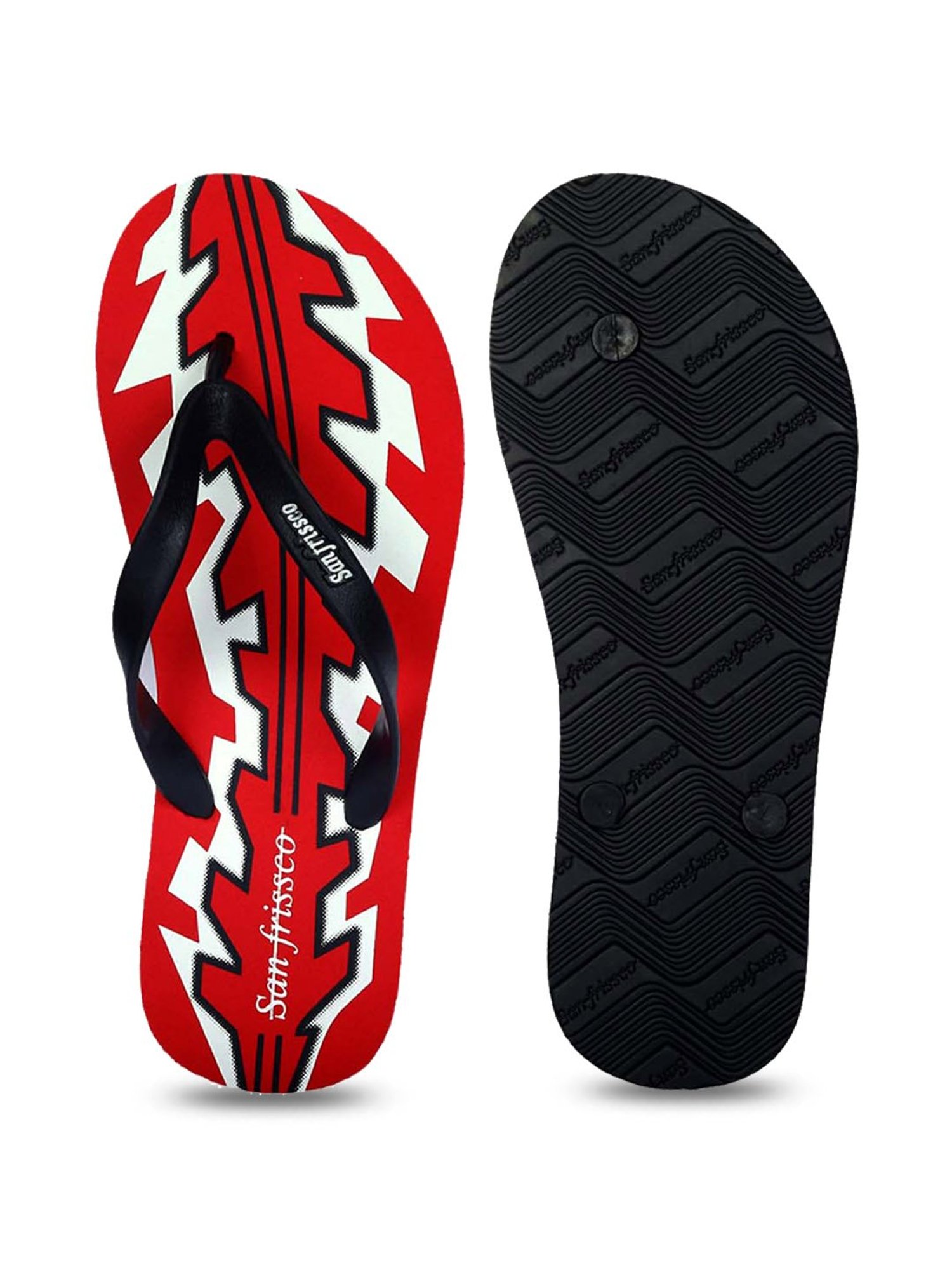 San Frissco Men's Black Flip Flops