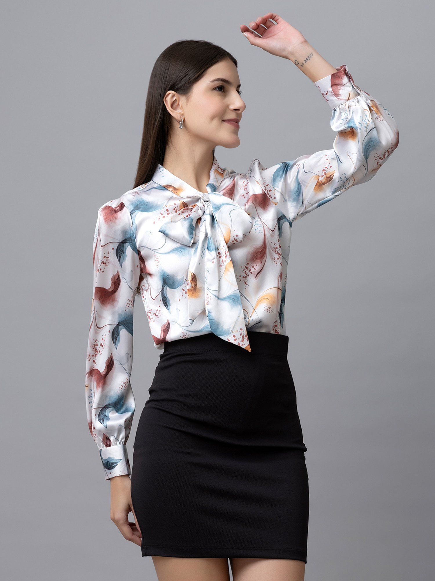 PURYS Multicolor Floral Print Top