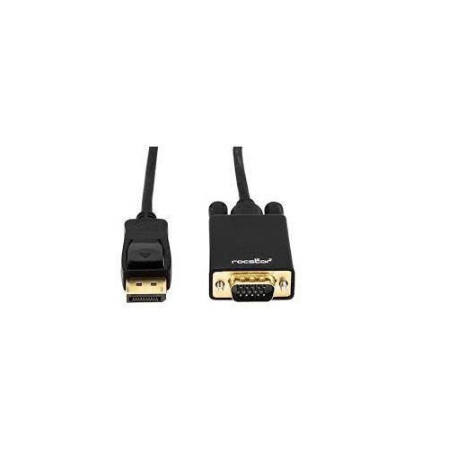 Rocstor Y10A172-B1 6Ft DisplayPort to VGA M/M Cable Supports 1080P 60HZ