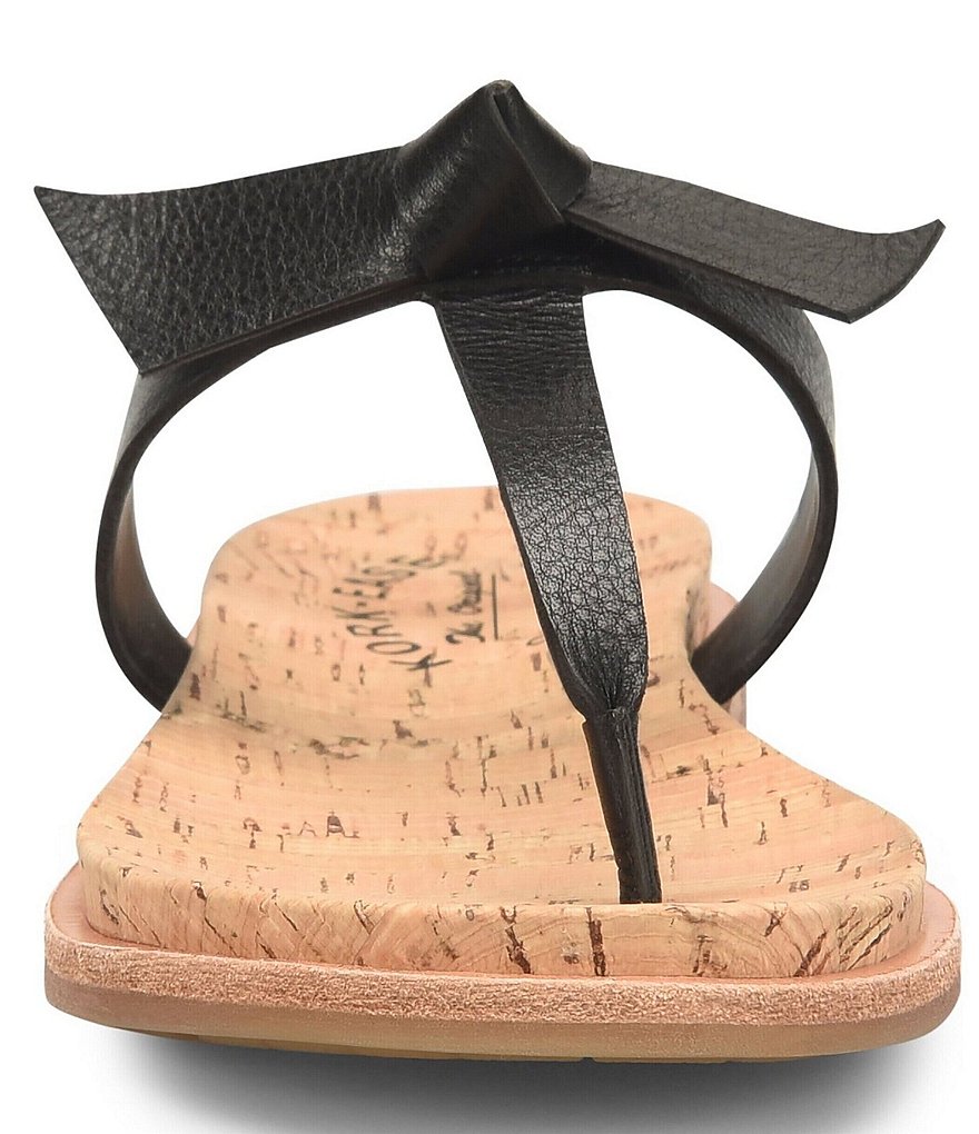 Kork-Ease Blake Leather Knot Bow Thong Flat Sandals