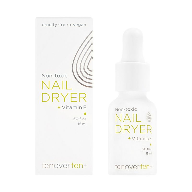 tenoverten Non-Toxic Nail Dryer Drops + Vitamin E - 0.50 fl oz