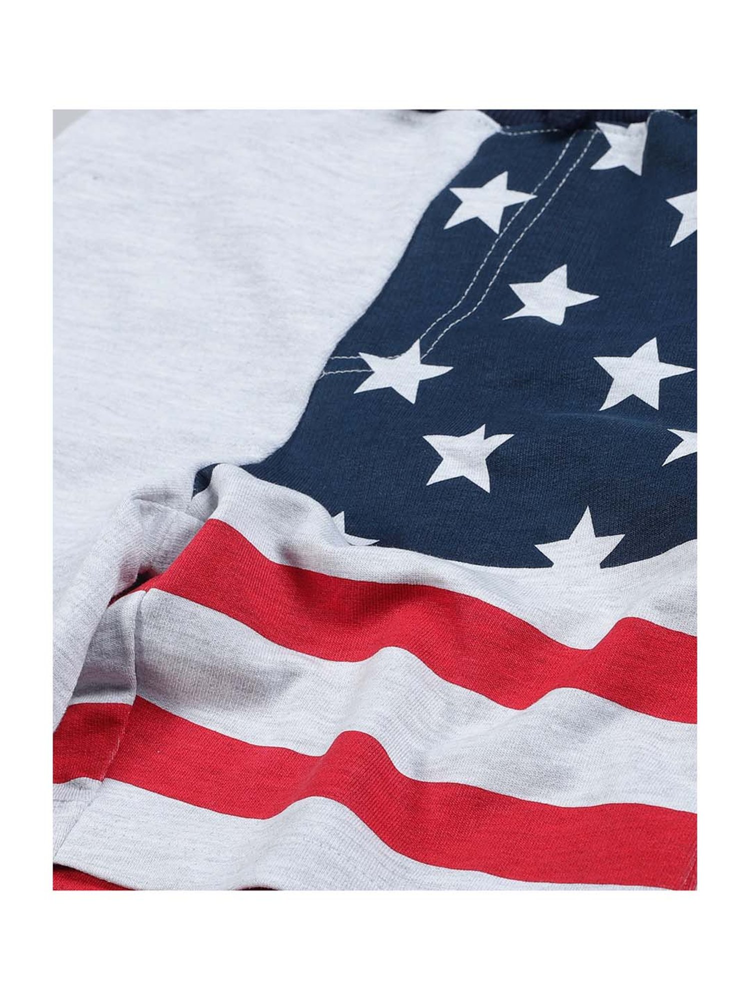 Plum Tree Kids Red & Grey Cotton Printed T-Shirts & Short Set