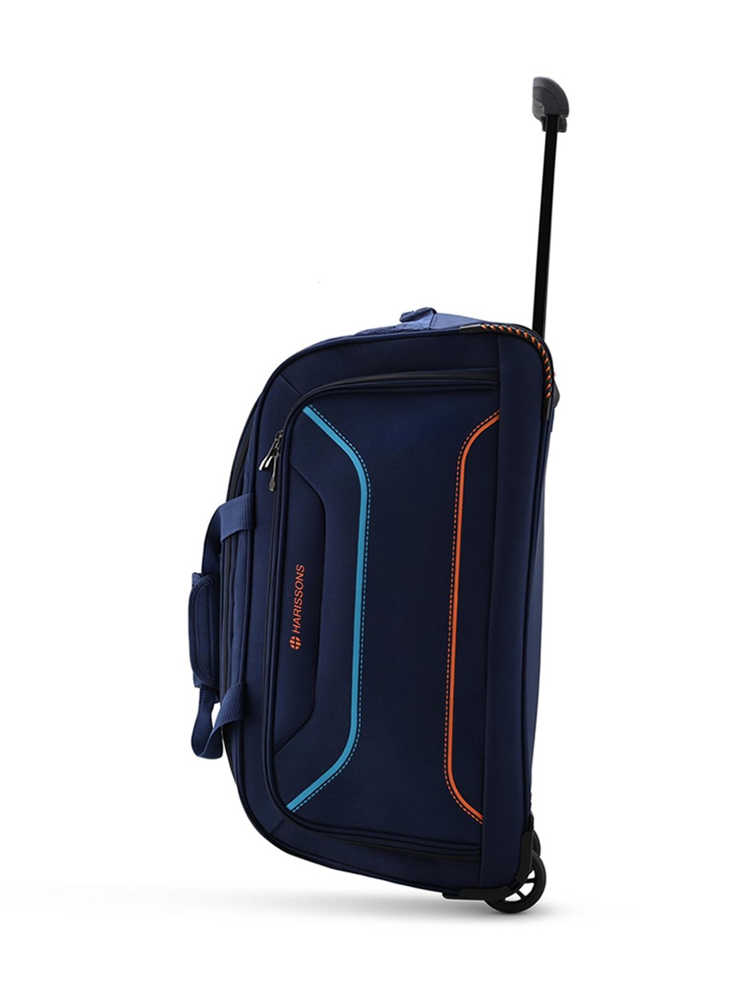 Harissons Blue & Orange Printed Large Duffel Trolley Bag - 24 inch