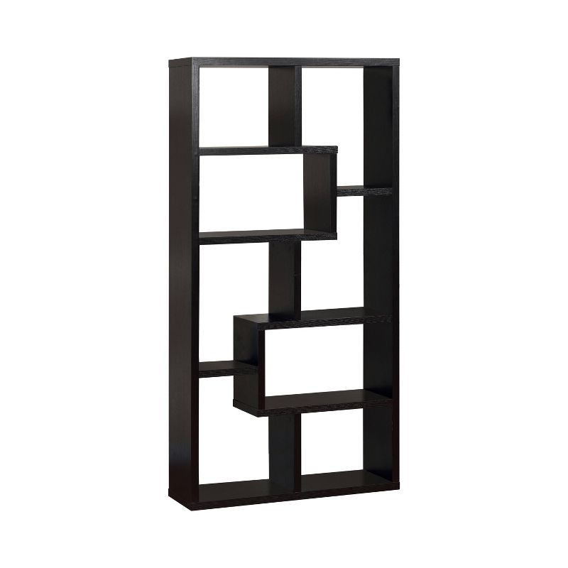 71" Highpoint Contoured Bookcase Black - HOMES: Inside + Out