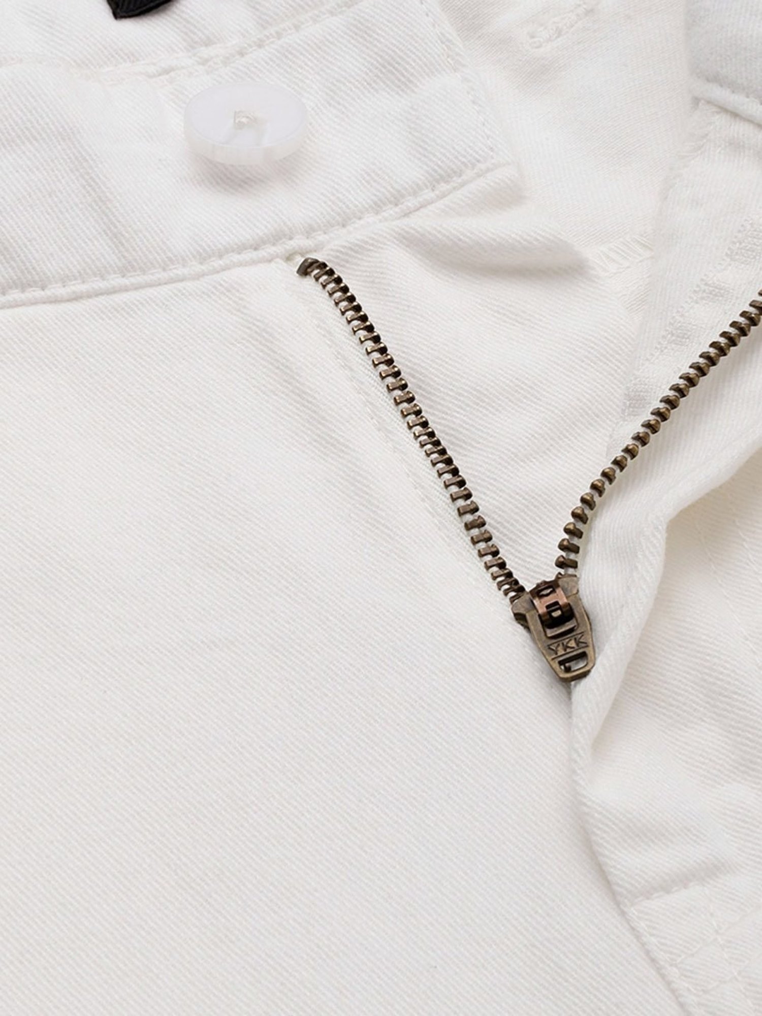 IVOC White Cotton Regular Fit Cargos