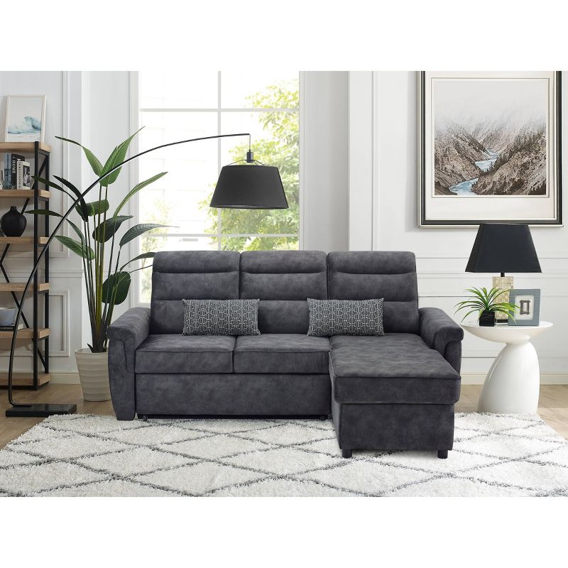 Florence Sectional Sofa Dark Gray - Serta