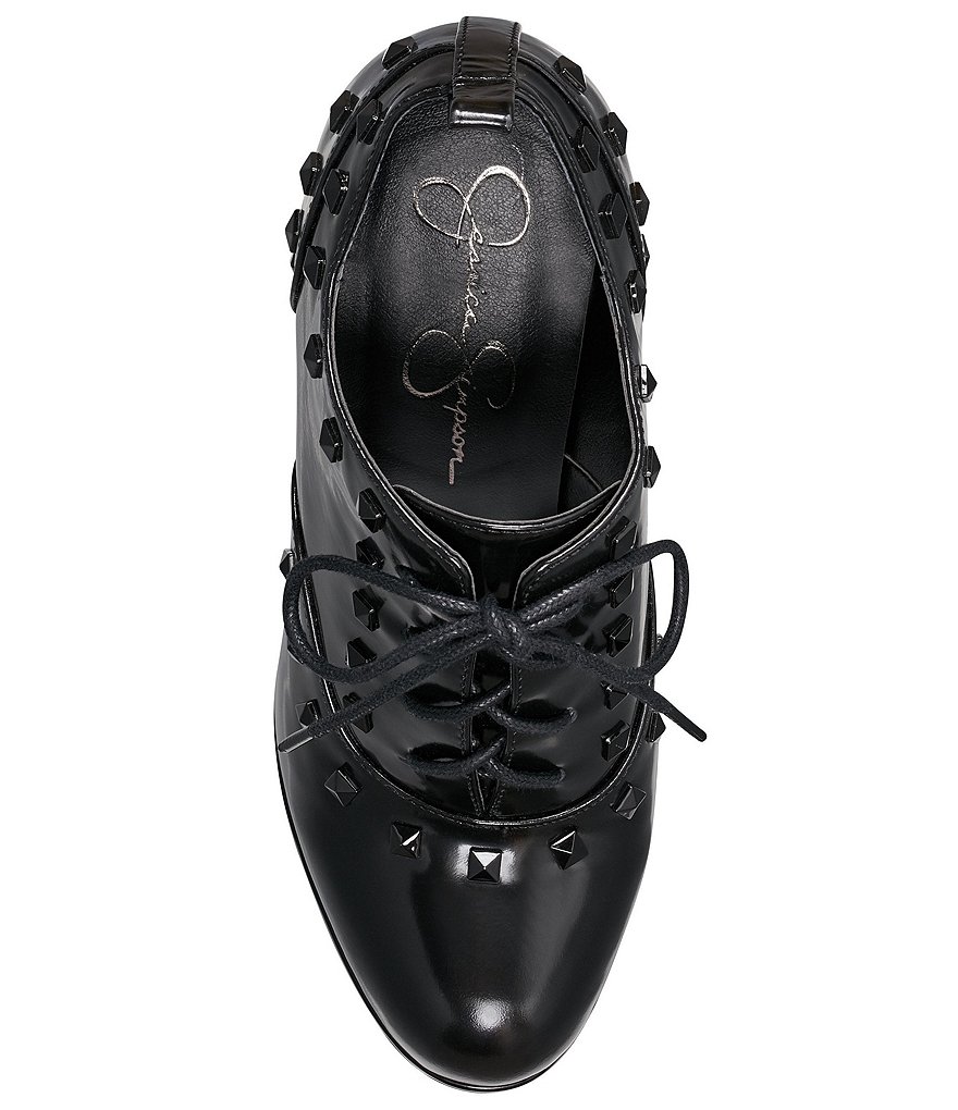 Jessica Simpson Imina3 Studded Leather Platform Oxfords