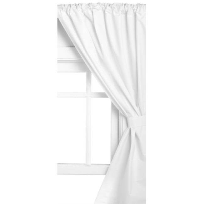 Carnation Home Fashions Vinyl Bathroom Window Curtain, White