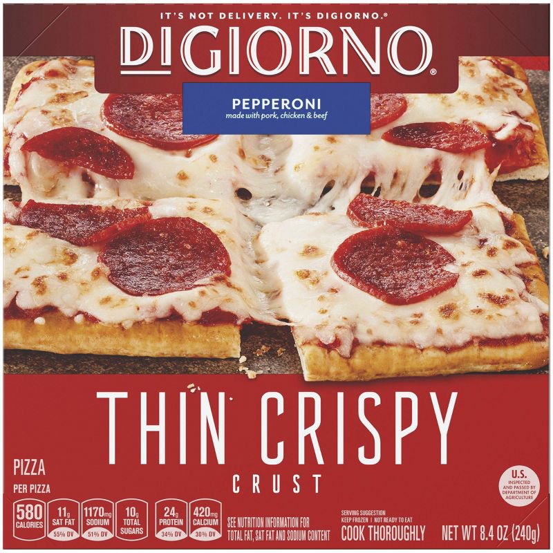DiGiorno Thin Crispy Crust Pepperoni Frozen Pizza - 8.4oz