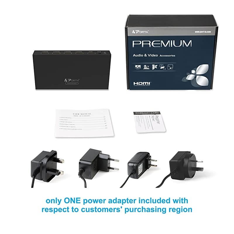 Premium HDMI Splitter 1X4 4 Port V2.0 with HDCP Key 4Kx2K@60Hz with EDID HDCP2.2