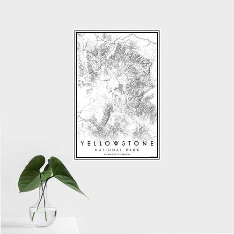 Yellowstone National Park - Wyoming Classic Map Print