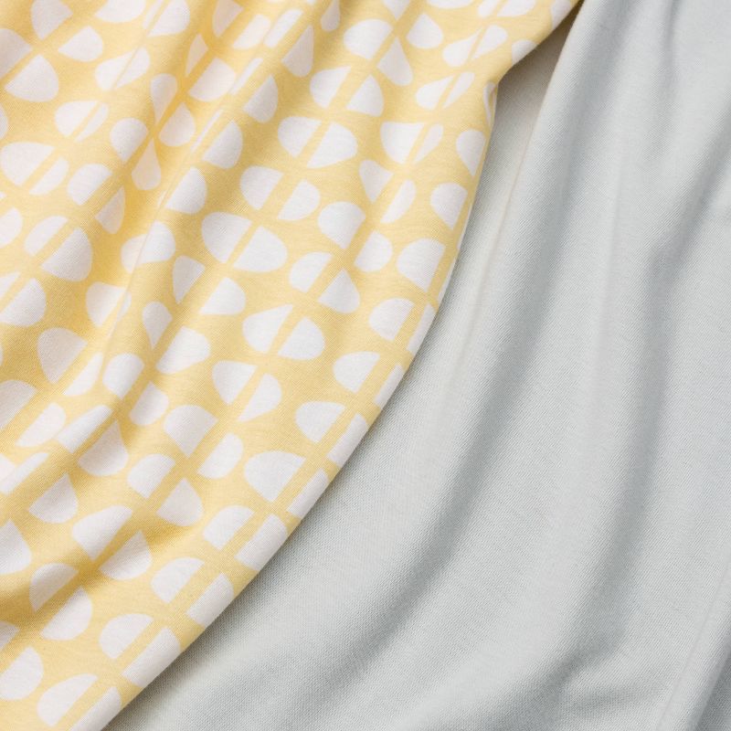 Fitted Crib Sheet Jersey Sheet - Cloud Island™ Half Circles/Gray Mustard Yellow/Gray 2pk