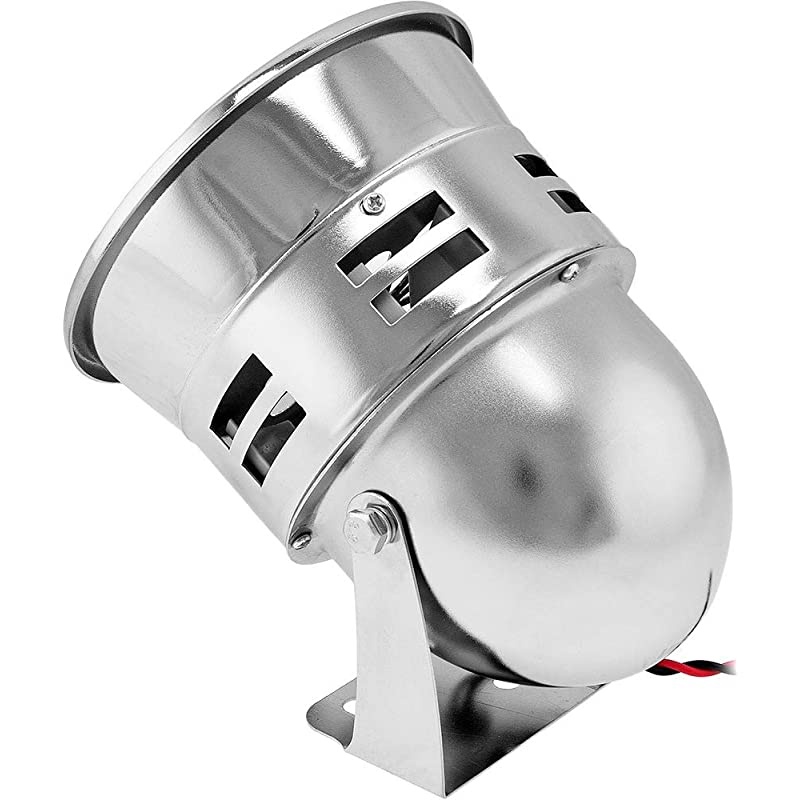 Loud Electric Motor Driven Metal Alarm/Siren (Air Raid) 12V Chrome Plated VXS4006C