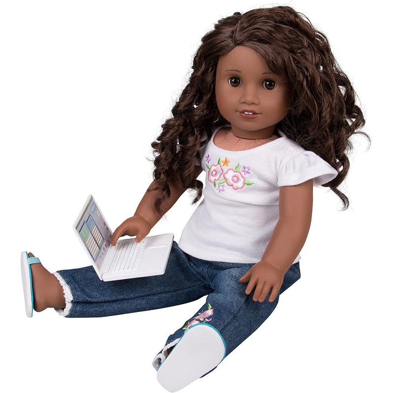 Dress Along Dolly Metal Laptop Computer with Carrying Bag for American Girl Doll