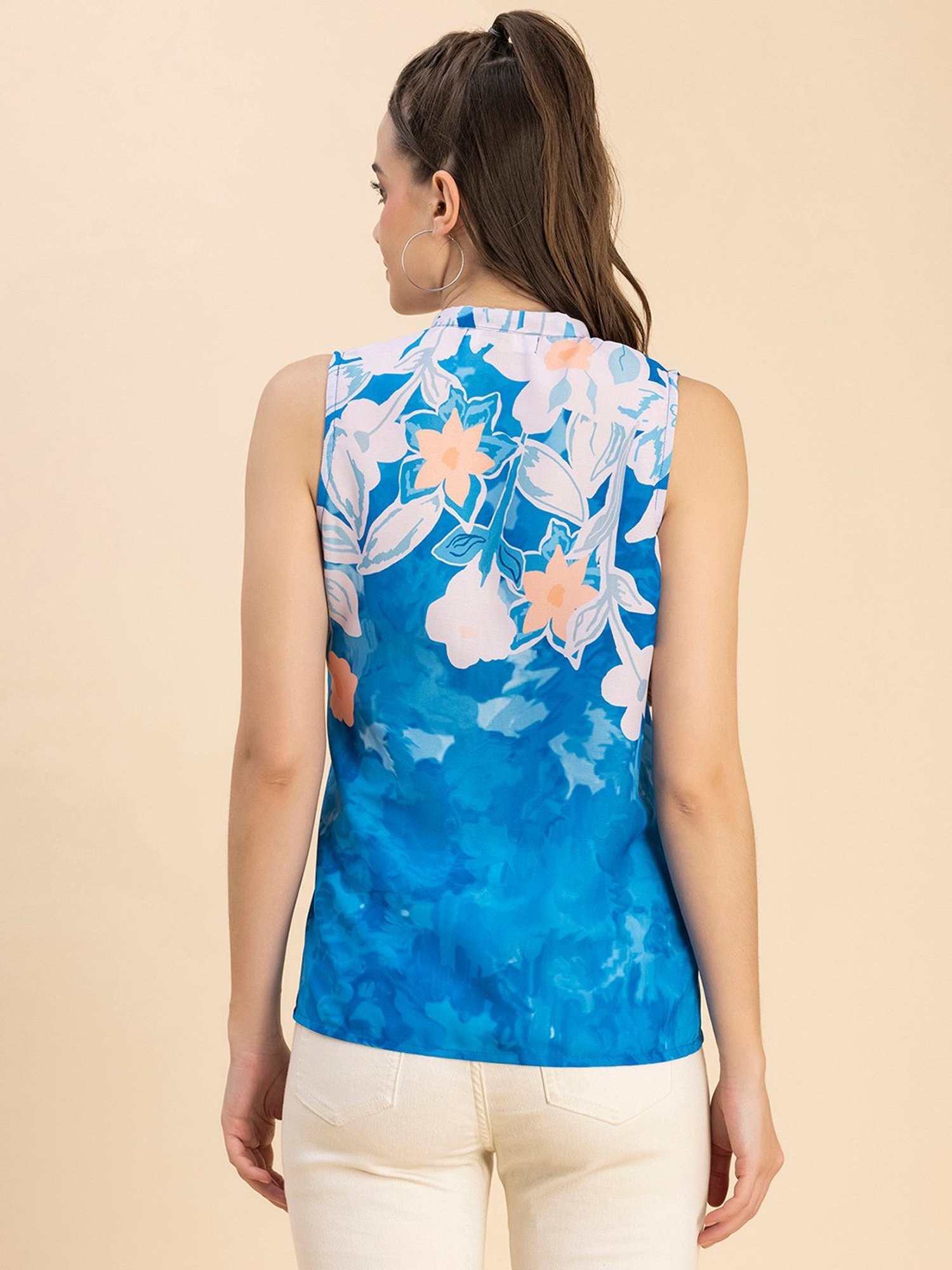 Moomaya Blue Printed Top