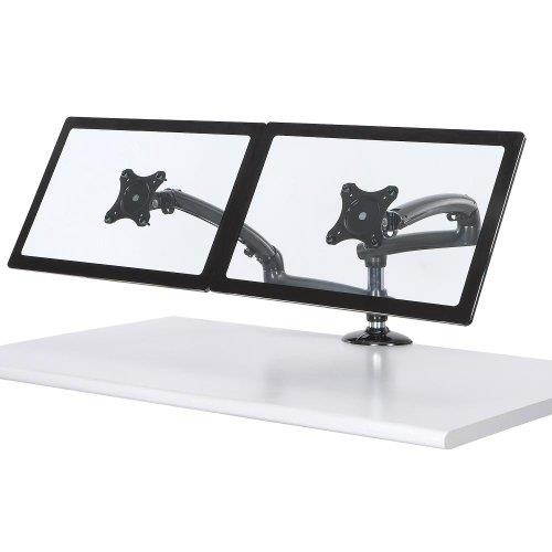 Cotytech Expandable Dual Desk Mount Spring Arm Grommet Base - Gark Gray DM-GM212-G