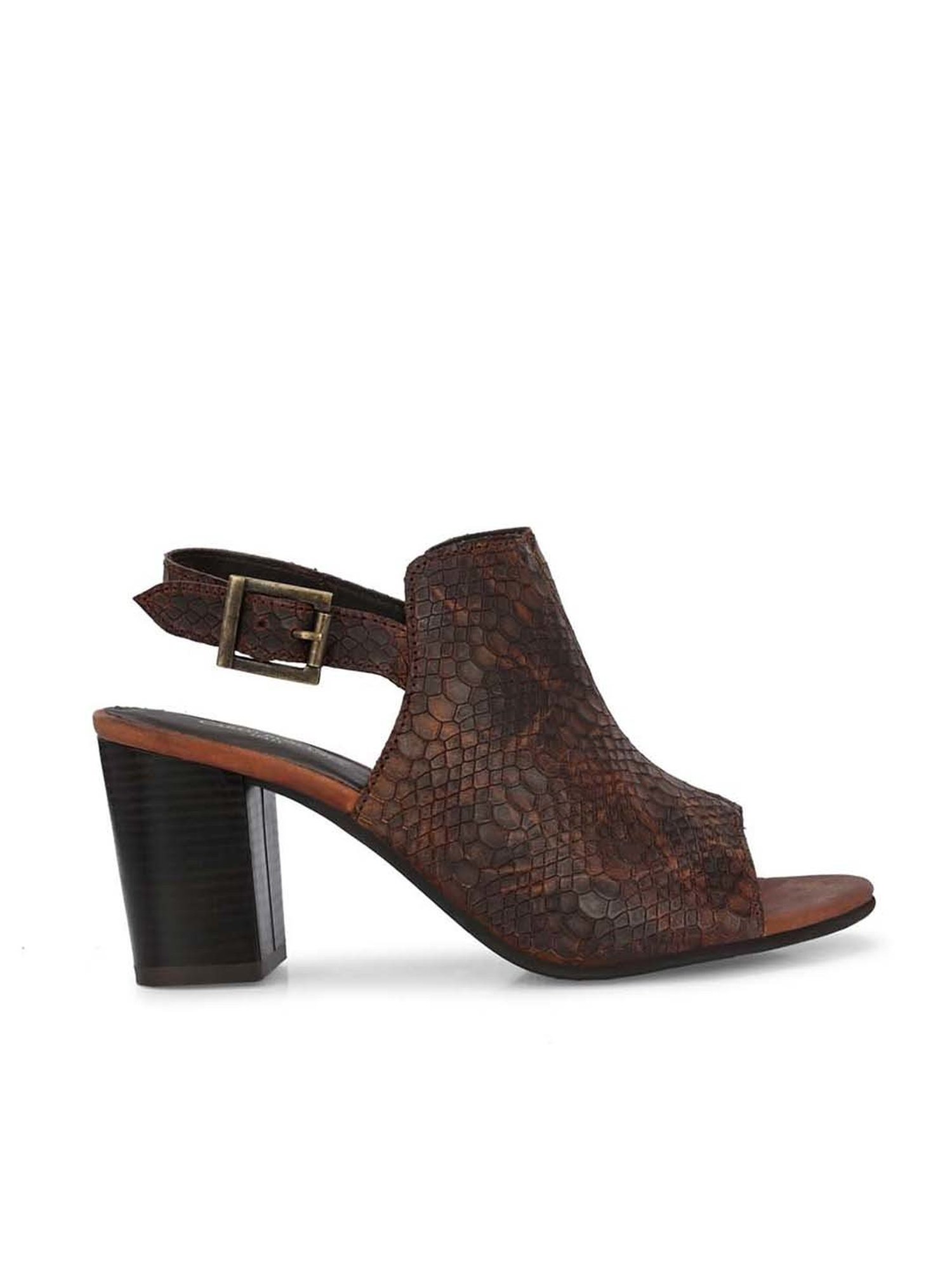 Carlo Romano Women's Brown Ankle Strap Sandals