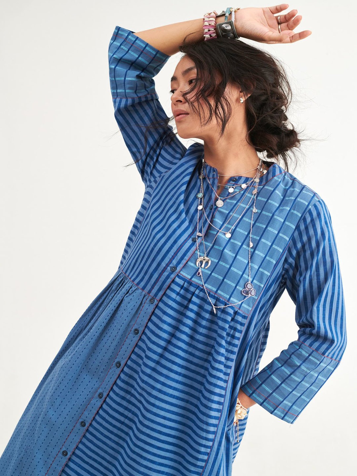 Prakriti Jaipur Indigo Panel Dress