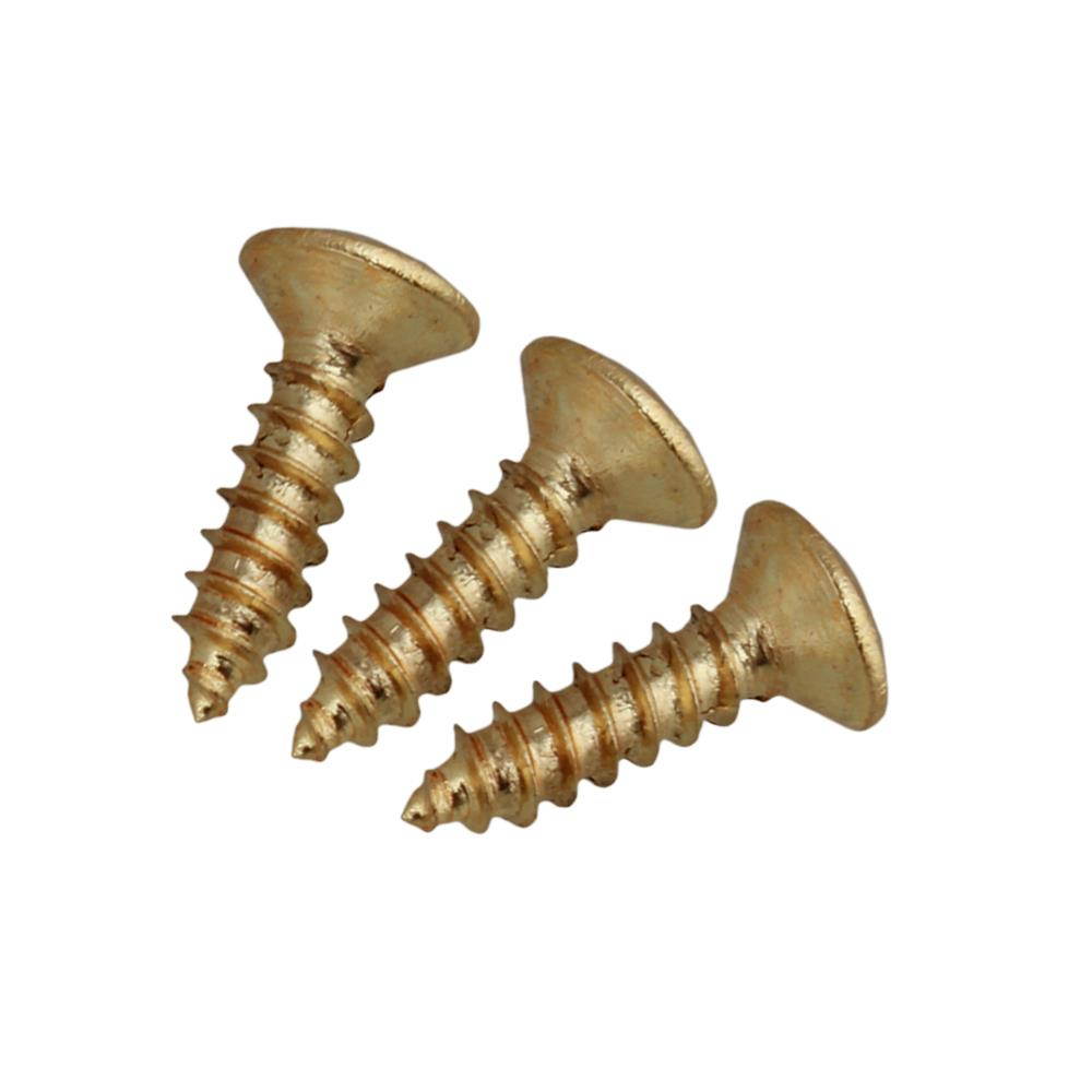 BQLZR 500Pcs Gold Color Electric Guitar Pickguard Back Plates Mounting Screws