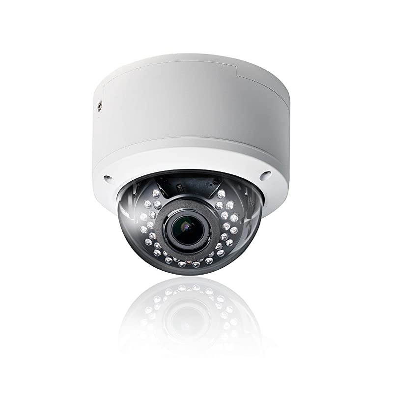 H.265 1080P POE(Power Over Ethernet) IP Dome Camera Security Surveillance CCTV Camera, 2.8mm Lens, Night Vision, Vandalproof, Waterproo