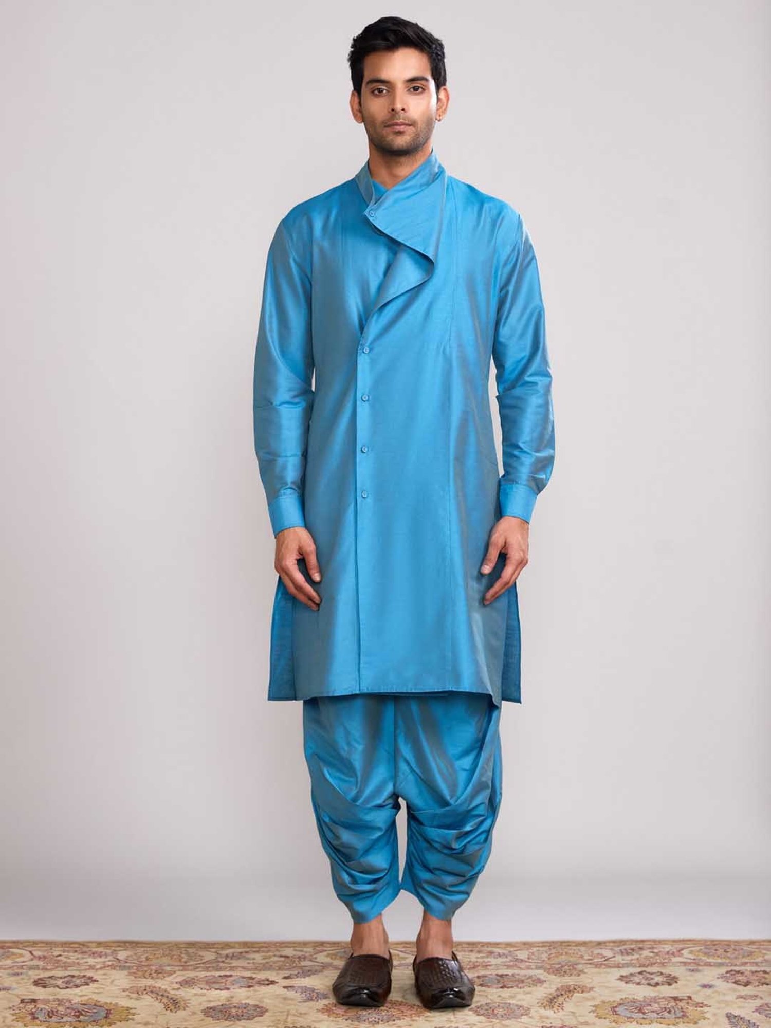 Abhishti Blue Straight Fit Kurta & Salwar Set