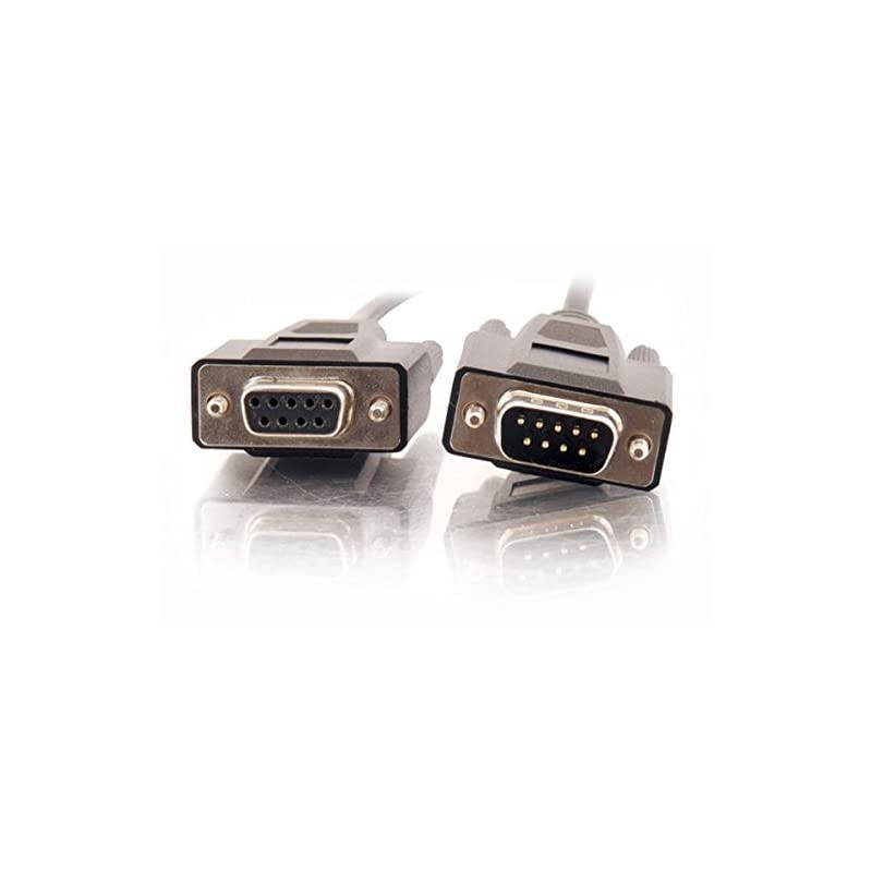 25213 DB9 M/F Serial RS232 Extension Cable, Black (3 Feet, 0.91 Meters)