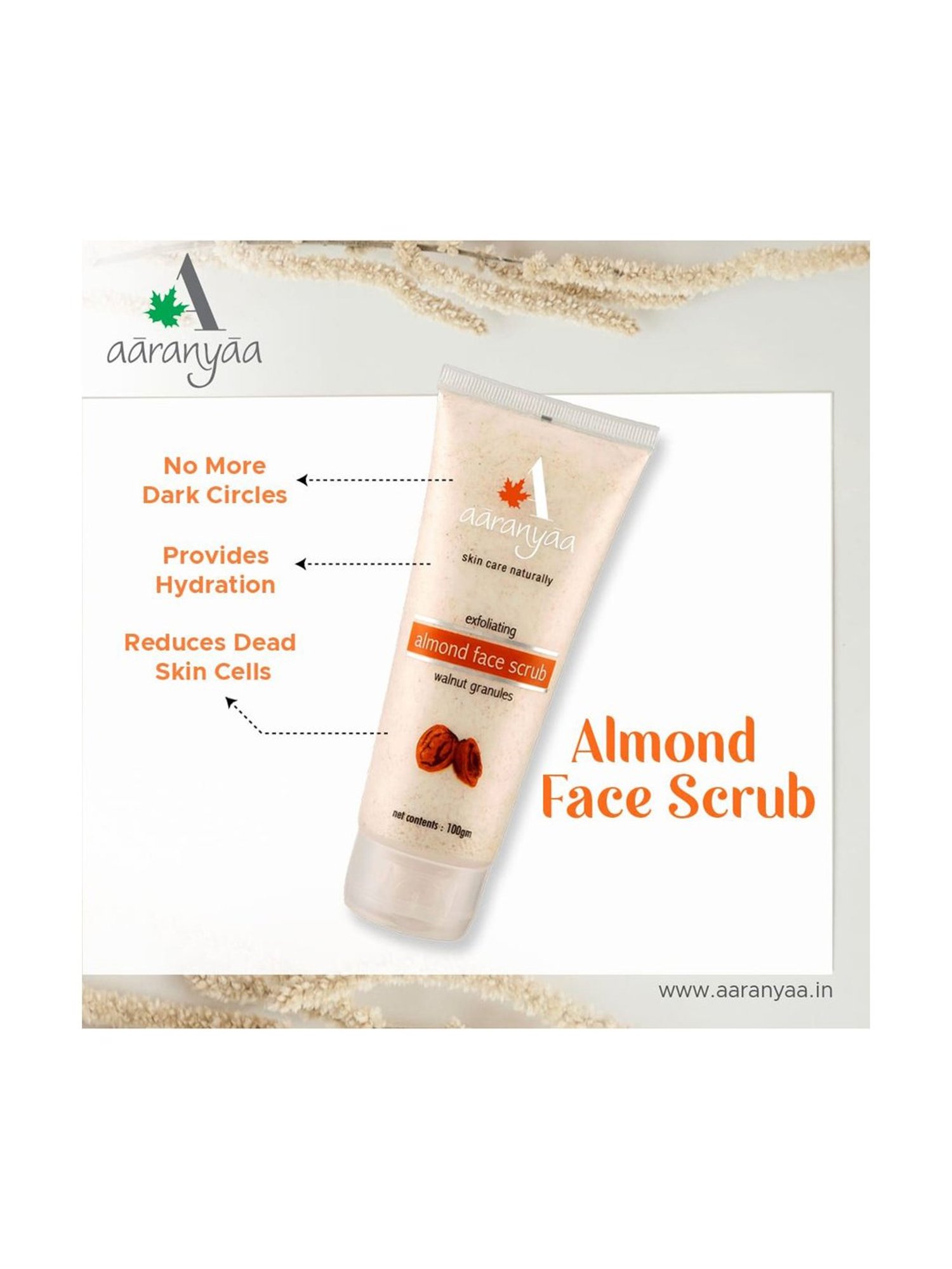 Aaranyaa Exfoliating Almond Face Scrub - 100 gm