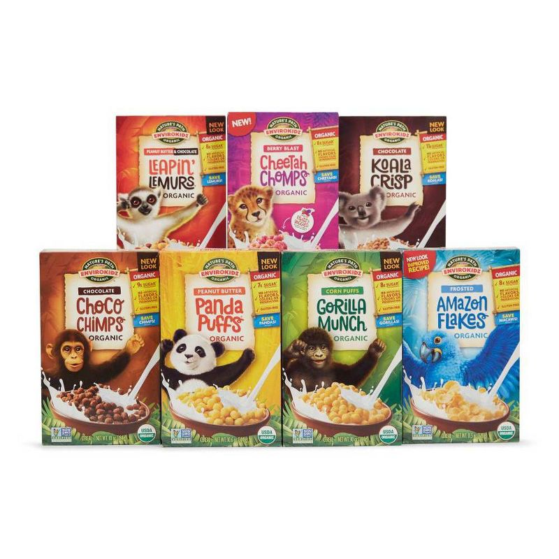 Nature's Path Organic Peanut Butter & Chocolate Leapin' Lemurs Breakfast Cereal - 10oz