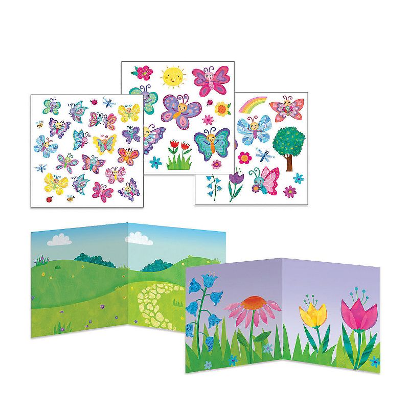 MindWare Butterfly Reusable Sticker Tote - Stickers - 52 Pieces