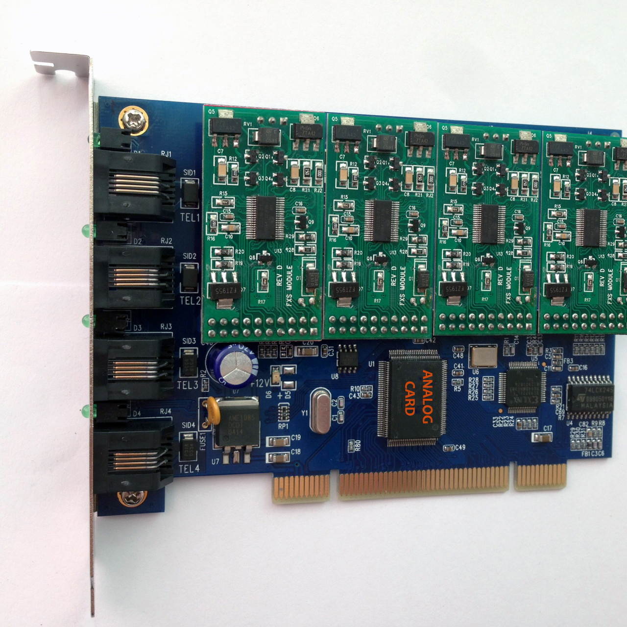 Asterisk Card TDM400P with 4 FXS ports,Quad Span Analog Card with 4 FXS