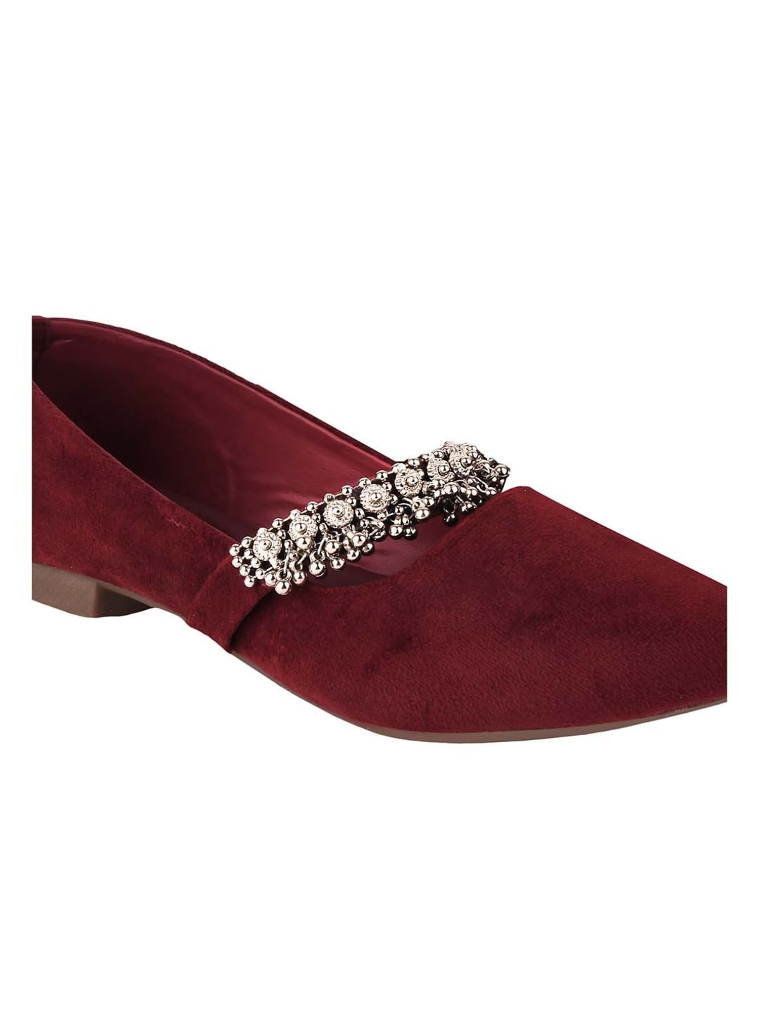 Shoetopia Kids Maroon Mary Jane Shoes