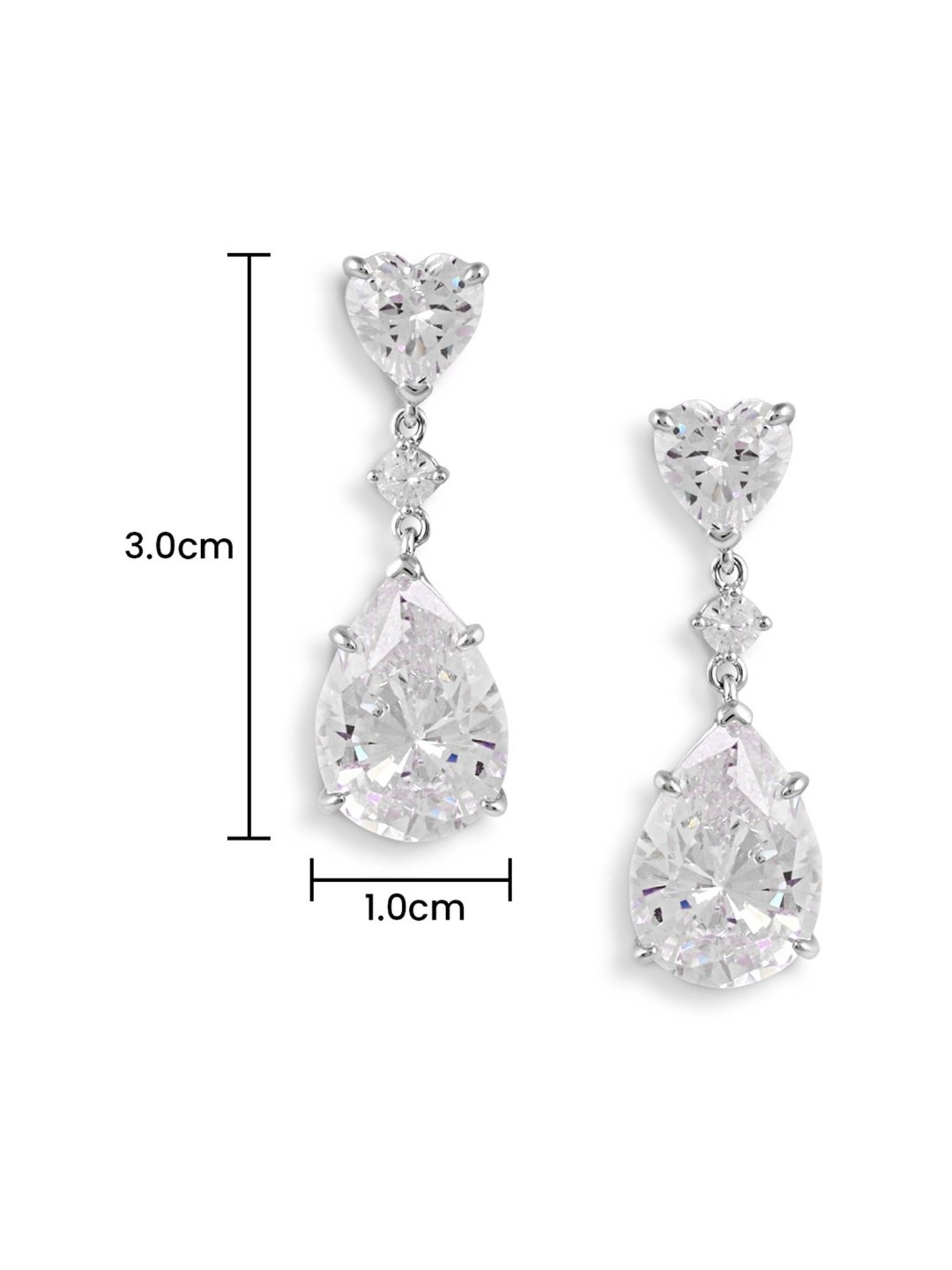 Clara 92.5 Sterling Silver Lily Earrings for Women