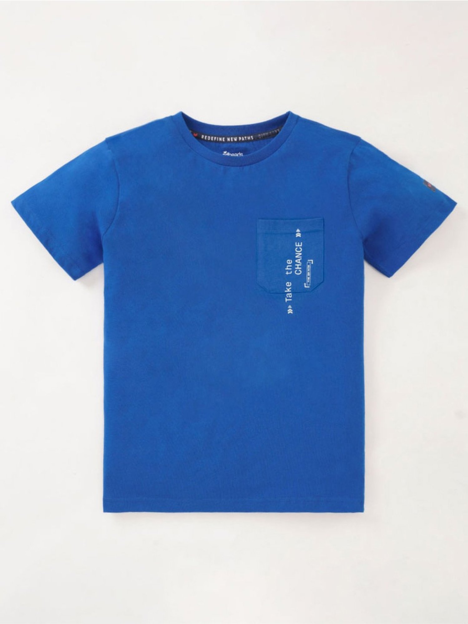 Edheads Kids Blue Cotton Printed T-Shirt
