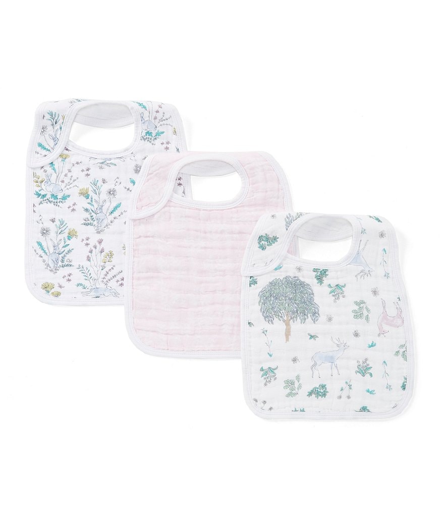 Aden + Anais 3-Pack Muslin Forest Fantasy Snap Bibs