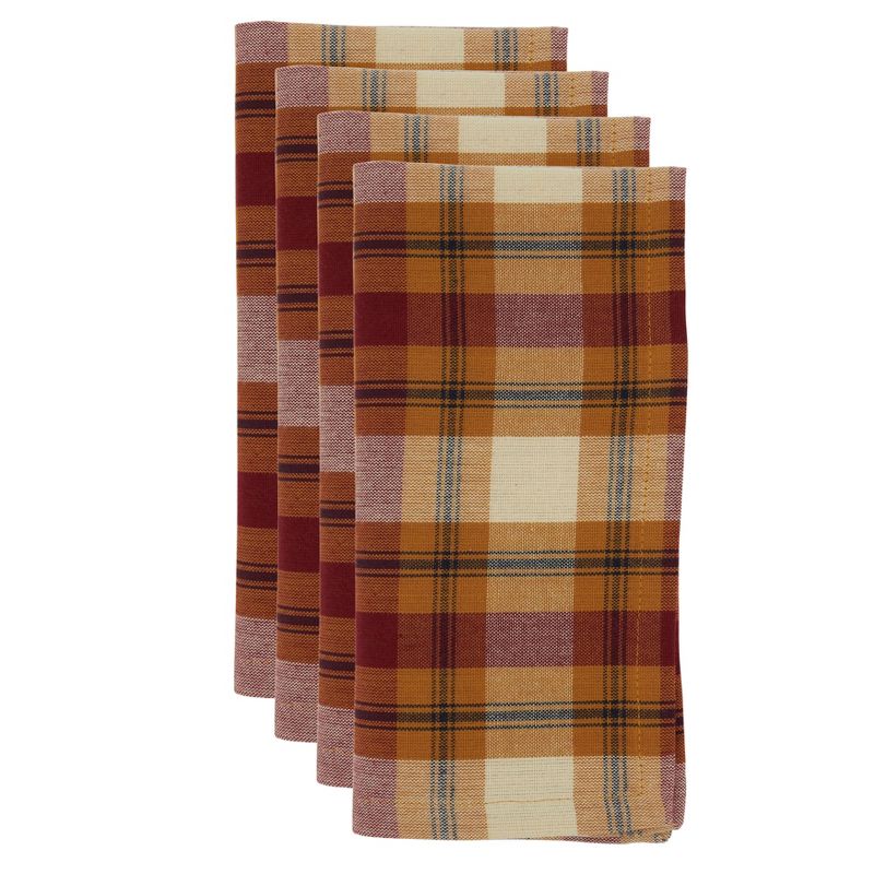 Saro Lifestyle Large Plaid Cotton Table Napkins (Set of 4)