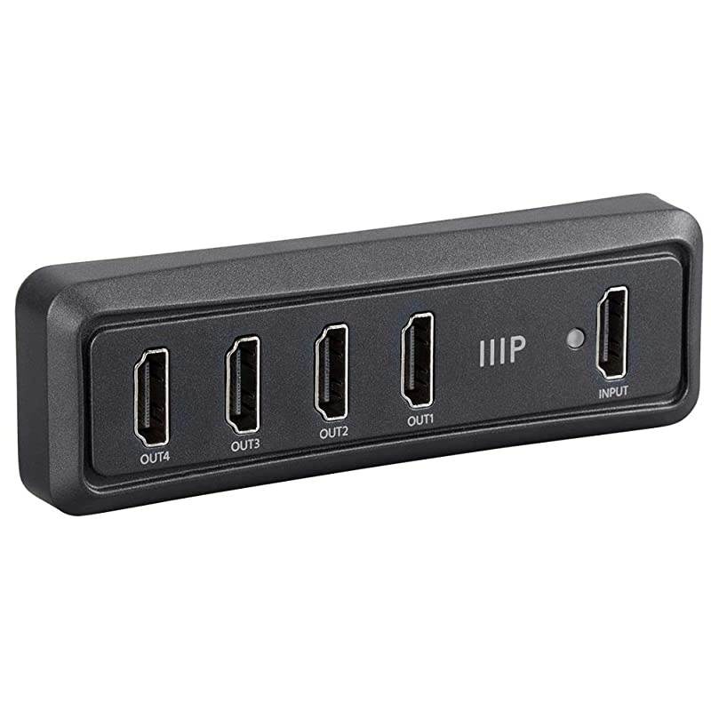 Blackbird 4K Mini 1x4 HDMI Splitter - 10.2 Gbps, 4K 30Hz, 1080p 120Hz (Compatible with PS4/5 Xbox Apple TV Fire Stick Roku Blu-Ray Player)