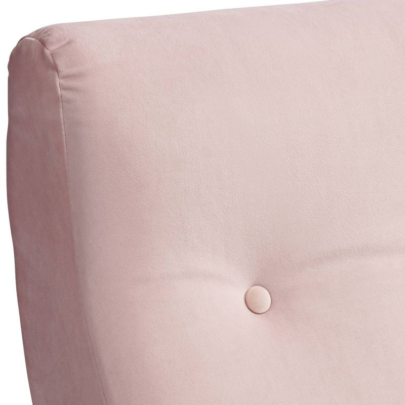 55 Downing Street Martini Pink Velvet Tufted High-Back Armchair