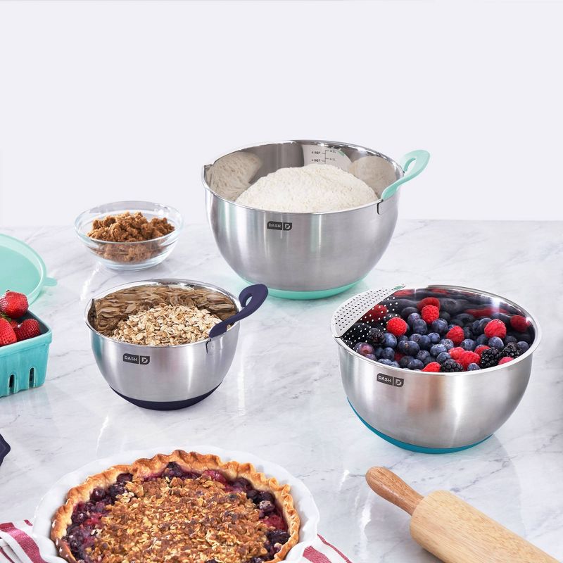 Dash 3pc Stainless Steel Mixing Bowl Set