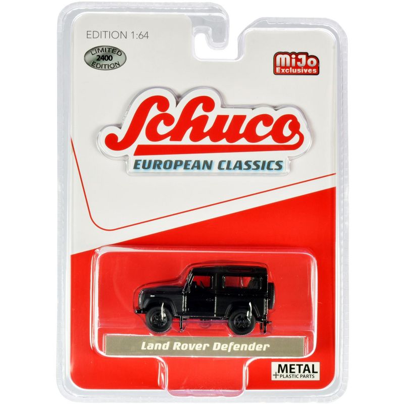 Land Rover Defender Matt Black "European Classics" Limited Edition to 2400 pieces Worldwide 1/64 Diecast Model Car by Schuco