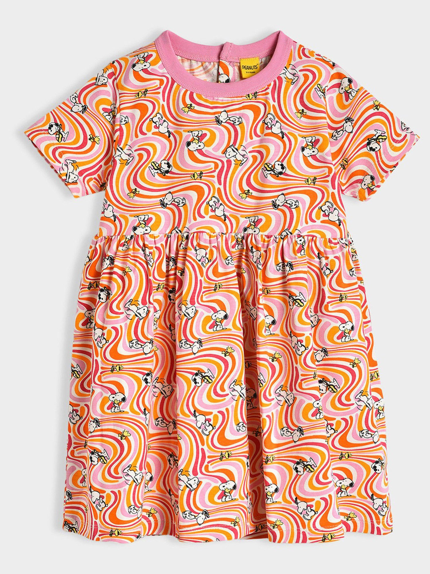 MiArcus Kids Pink Printed Dress