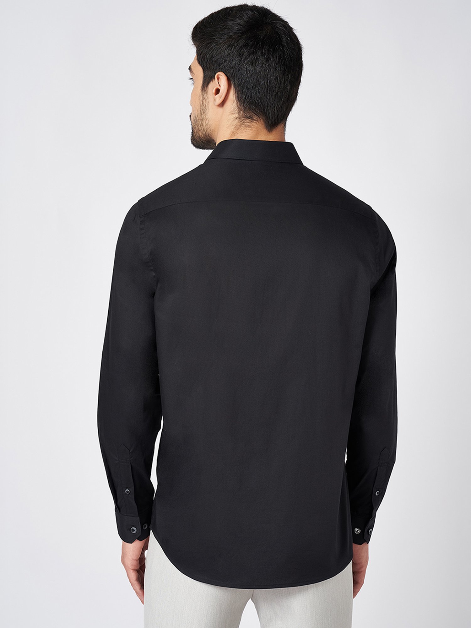 Peregrine by Pantaloons Pirate Black Cotton Regular Fit Tie - Dye Shirt