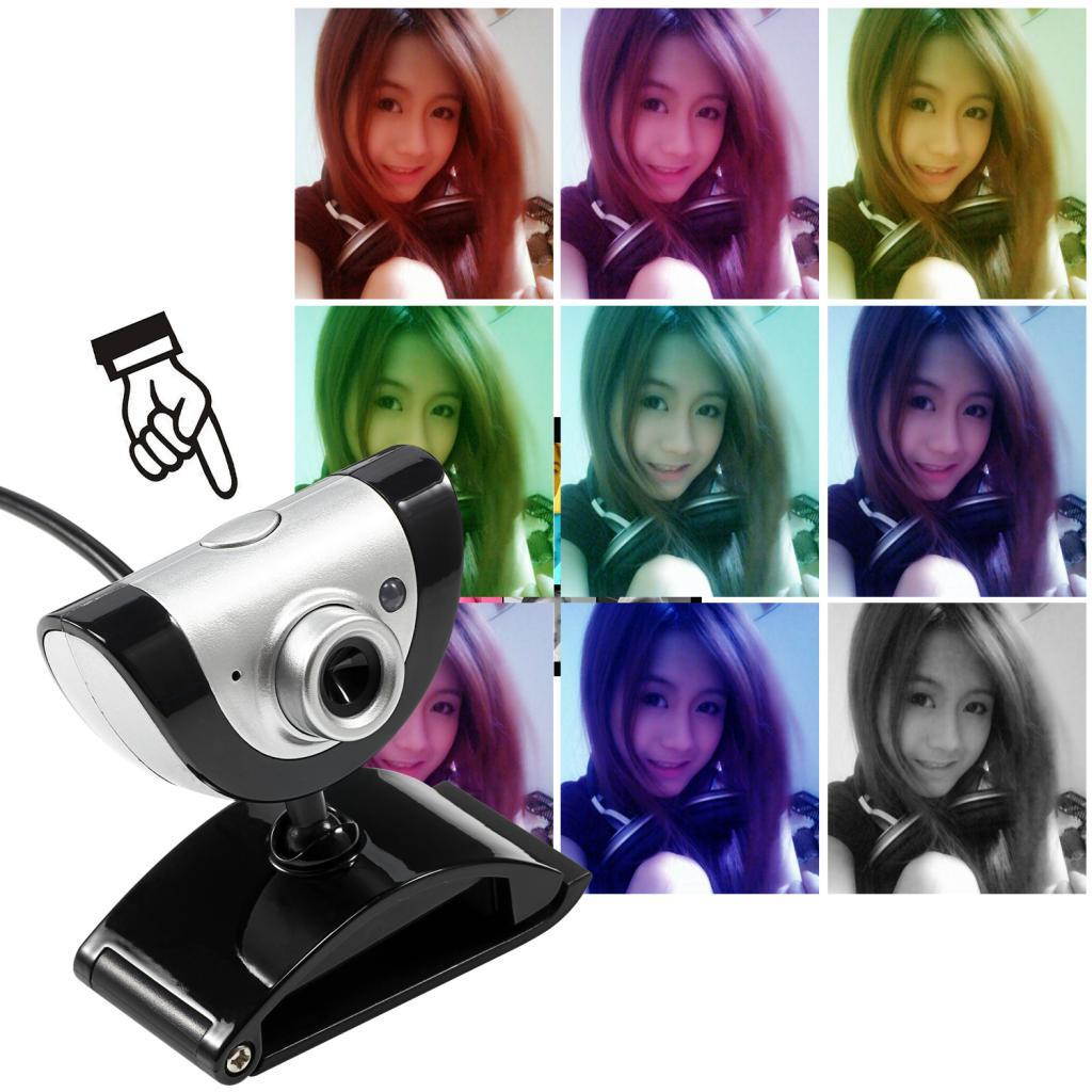 PC Video Record HD Night Vision Webcam Web Camera with Mic for Computer